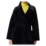 Pinko - Cappotto Lungo in Faux Fur Corto - Nero - Giacche - Made in Italy - Luxury Exclusive Collection