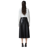 Pinko - Faux Leather Midi Skirt - Black - Skirt - Made in Italy - Luxury Exclusive Collection