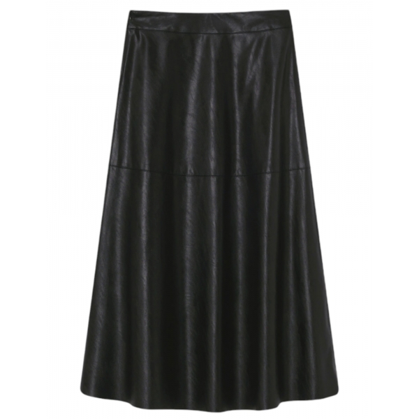 Pinko - Faux Leather Midi Skirt - Black - Skirt - Made in Italy - Luxury Exclusive Collection