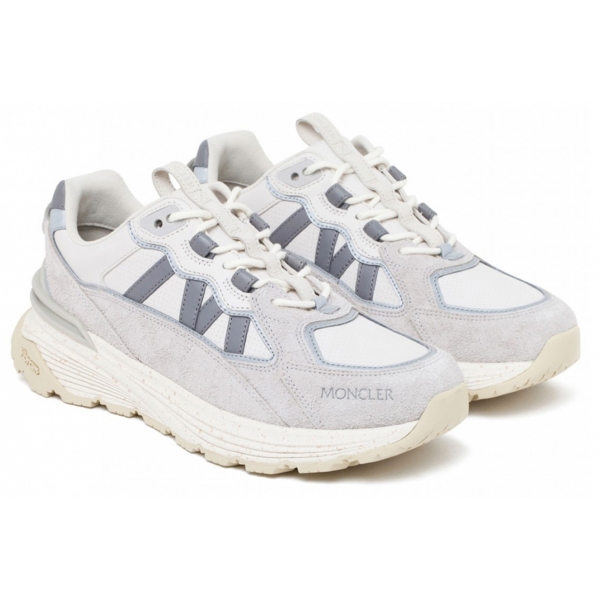 柔らかな質感の moncler-lite-white-runner-low- 靴