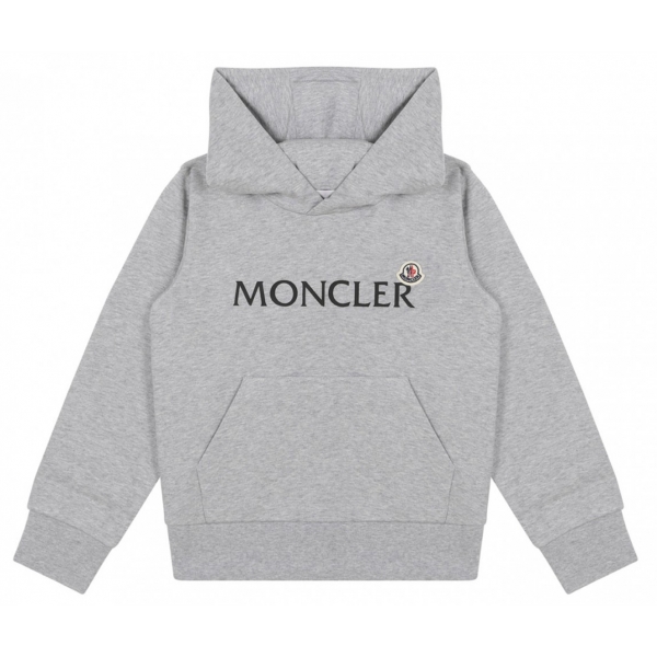 Moncler - Felpa con Cappuccio con Logo Grigio Chiaro - Moncler Exclusive Luxury Collection