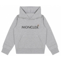 Moncler - Felpa con Cappuccio con Logo Grigio Chiaro - Moncler Exclusive Luxury Collection