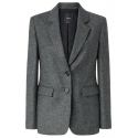 Pinko - Single Breasted Salt and Pepper Blazer - Grey - Jackets - Made in Italy - Luxury Exclusive Collection