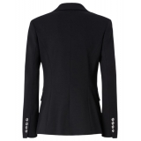 Pinko - Single Breasted Blazer in Technical Fabric - Black - Jackets - Made in Italy - Luxury Exclusive Collection