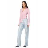 Pinko - Georgette Crop Tight Shirt - Pink - Shirts - Made in Italy - Luxury Exclusive Collection