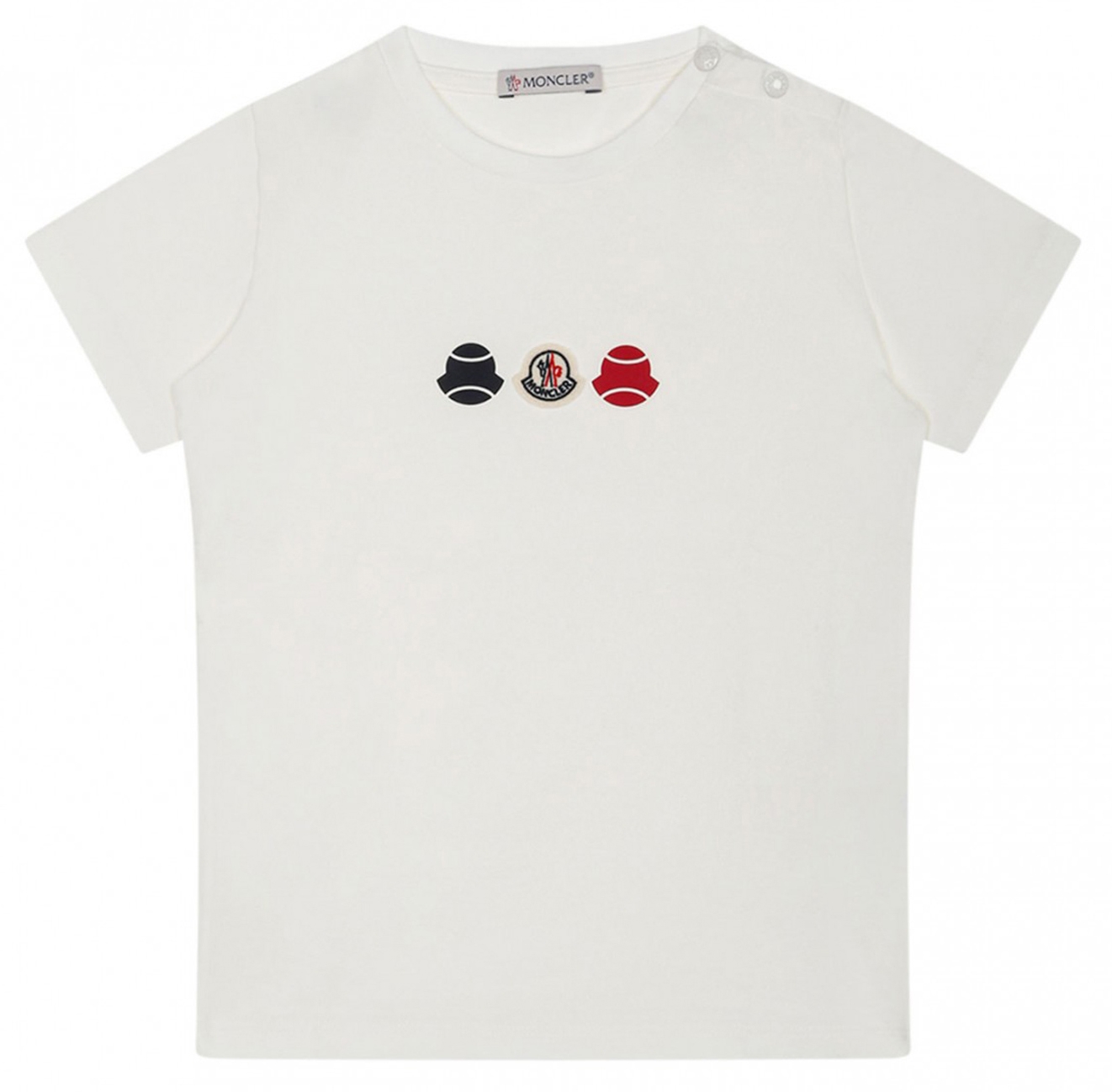 国内発送★Moncler★Logo Tシャツ ホワイト Moncler - White Logo Tennis T-Shirt - Moncler Exclusive