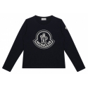 Moncler - Long-Sleeved Blue Cotton T-Shirt - Moncler Exclusive Luxury Collection