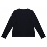 Moncler - Long-Sleeved Blue Cotton T-Shirt - Moncler Exclusive Luxury Collection