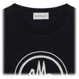 Moncler - Long-Sleeved Blue Cotton T-Shirt - Moncler Exclusive Luxury Collection