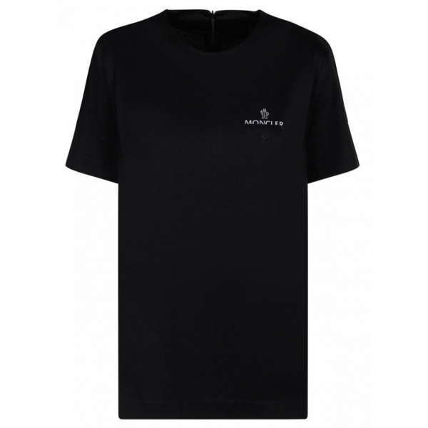 Moncler - Black Cotton Jersey Logo T-Shirt - Moncler Exclusive Luxury Collection