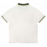 Moncler - White and Green Polo Shirt - Moncler Exclusive Luxury Collection