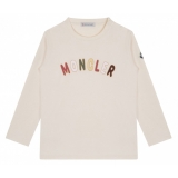 Moncler - T-Shirt con Stampa Logo Bianco - Moncler Exclusive Luxury Collection