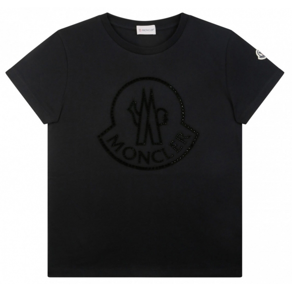 Moncler - Black Logo Print T-Shirt - Moncler Exclusive Luxury Collection