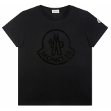 Moncler - Black Logo Print T-Shirt - Moncler Exclusive Luxury Collection