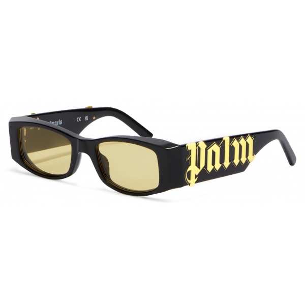 Palm Angels - Angel Sunglasses - Black Yellow - Palm Angels Eyewear