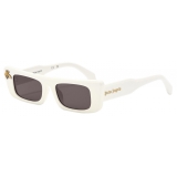 Palm Angels - Arvin Sunglasses - White Dark Grey - Palm Angels Eyewear