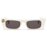 Palm Angels - Arvin Sunglasses - White Dark Grey - Palm Angels Eyewear