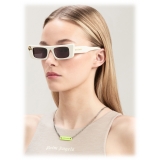 Palm Angels - Arvin Sunglasses - White Dark Grey - Palm Angels Eyewear