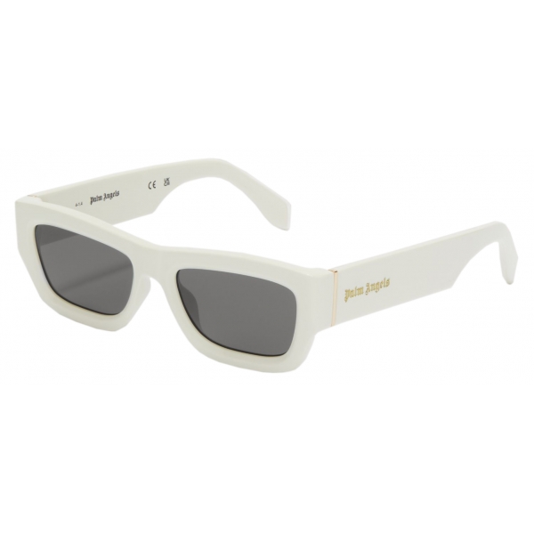 Palm Angels - Auberry Sunglasses - White Dark Grey - Palm Angels Eyewear