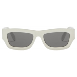 Palm Angels - Auberry Sunglasses - White Dark Grey - Palm Angels Eyewear