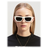 Palm Angels - Auberry Sunglasses - White Dark Grey - Palm Angels Eyewear