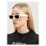 Palm Angels - Auberry Sunglasses - White Dark Grey - Palm Angels Eyewear