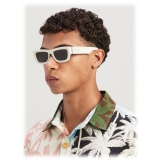 Palm Angels - Auberry Sunglasses - White Dark Grey - Palm Angels Eyewear