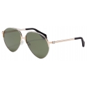 Palm Angels - Elkton Sunglasses - Gold Green - Palm Angels Eyewear