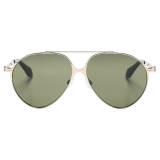 Palm Angels - Elkton Sunglasses - Gold Green - Palm Angels Eyewear