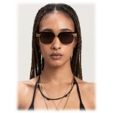 Palm Angels - Fortuna Sunglasses - Black Dark Grey - Palm Angels Eyewear