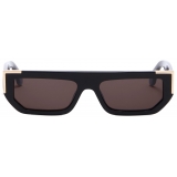 Palm Angels - Golden Sunglasses - Black Dark Grey - Palm Angels Eyewear