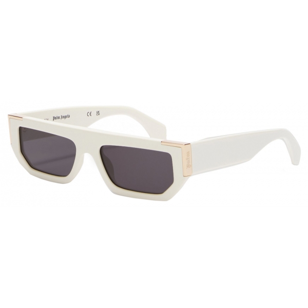 Palm Angels - Golden Sunglasses - White Dark Grey - Palm Angels Eyewear