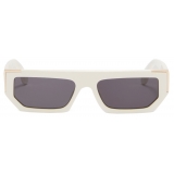 Palm Angels - Golden Sunglasses - White Dark Grey - Palm Angels Eyewear