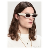 Palm Angels - Golden Sunglasses - White Dark Grey - Palm Angels Eyewear