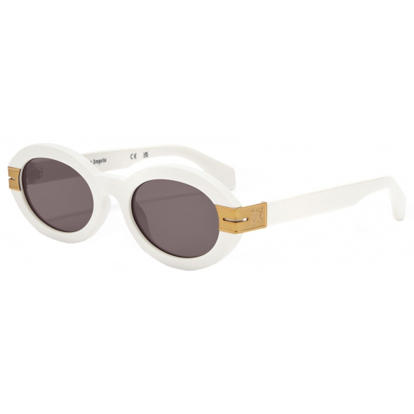 Palm Angels - Harmony Sunglasses - White Dark Grey - Palm Angels Eyewear