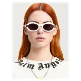 Palm Angels - Harmony Sunglasses - White Dark Grey - Palm Angels Eyewear