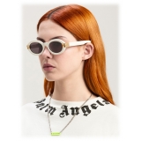 Palm Angels - Harmony Sunglasses - White Dark Grey - Palm Angels Eyewear