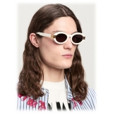 Palm Angels - Harmony Sunglasses - White Dark Grey - Palm Angels Eyewear