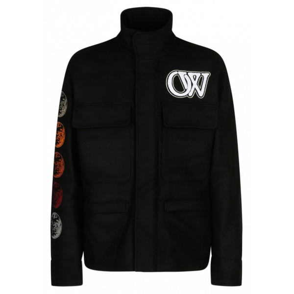 Off-White - Black Phase Varsity Jacket - Exclusive Luxury Collection