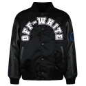 Off-White - Black Baseball Over Varsity Jacket - Exclusive Luxury Collection