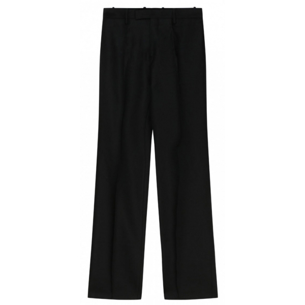 Off-White - Black Virgin Wool Tailored Trousers - Exclusive Luxury Collection