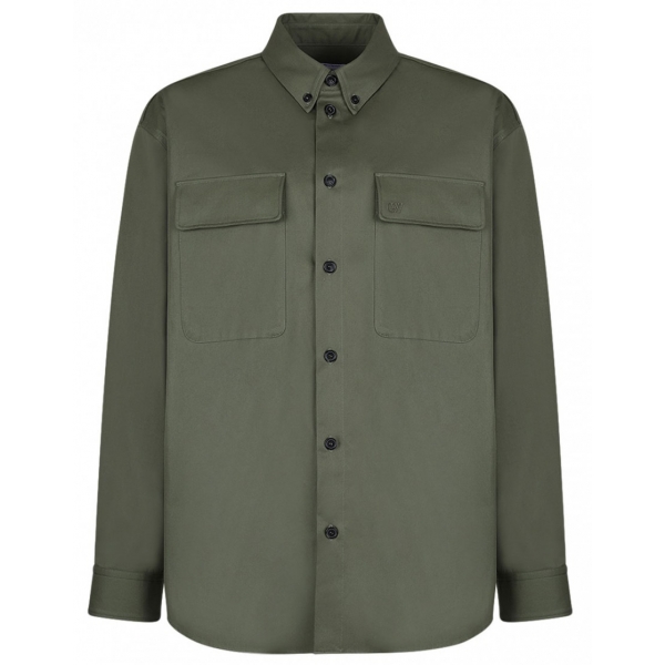 Off-White - Giacca Camicia Verde Militare - Exclusive Luxury Collection