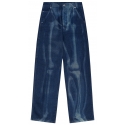 Off-White - Indigo Blue Cotton Skeleton Print Jeans - Exclusive Luxury Collection