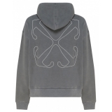 Off-White - Grey Arrows Hoodie - Exclusive Luxury Collection