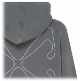 Off-White - Grey Arrows Hoodie - Exclusive Luxury Collection