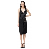 Pinko - Stretch Silk Satin Top - Black - Top - Made in Italy - Luxury Exclusive Collection