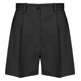 Pinko - Tailored Linen Line Shorts - Black - Trousers - Made in Italy - Luxury Exclusive Collection