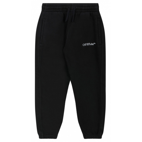 Off-White - Pantaloni da Tuta in Cotone Bianco e Nero - Exclusive Luxury Collection