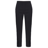 Pinko - Slim Trousers in Crêpe Stretch Fabric - Black - Trousers - Made in Italy - Luxury Exclusive Collection