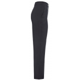 Pinko - Slim Trousers in Crêpe Stretch Fabric - Black - Trousers - Made in Italy - Luxury Exclusive Collection